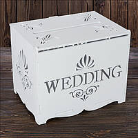 Весільний дерев'яний скриня "WEDDING" 27х21х21 см (арт. SD-00003)
