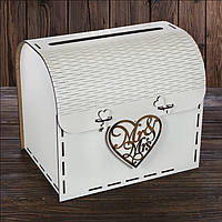 Весільний дерев'яний скриня "Mr&Mrs" 27,3х24х21 см (арт. SD-00120)