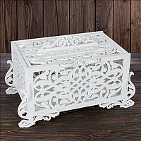 Весільний дерев'яний скриняк 30х21х16 см (арт. SD-00077)