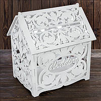 Весільний дерев'яний скриня "Домік" 20х27х32 см (арт. SD-00033)