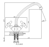 Змішувач для кухонної мийки 1-144, фото 2