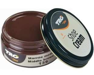 Крем-фарба для взуття та виробів зі шкіри Trg Shoe Cream, 50 мл, 139 Middle Brown (середньо коричневий)
