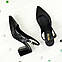 Туфлі жіночі чорні шкіряні на стійкому підборі, фото 3