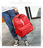 Рюкзак Supreme червоний сумочкою та пеналом у комплекті, фото 7