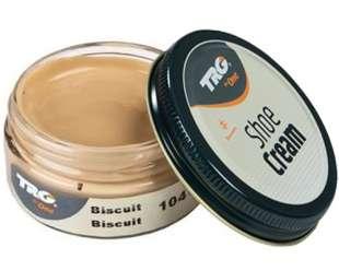 Крем-фарба для взуття та виробів зі шкіри Trg Shoe Cream, 50 мл, 104 Biscuit (бісквіт)