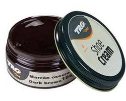 Крем-фарба для взуття та виробів зі шкіри Trg Shoe Cream, 50 мл, 106 Dark Brown (темно-коричневий)