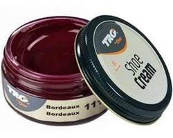 Крем-фарба для взуття та виробів зі шкіри Trg Shoe Cream, 50 мл, 111 Bordeaux (бордовий)