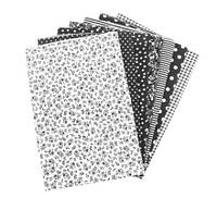 Чорний набір ситцю для рукоділля 7 відрізів 25*25 см