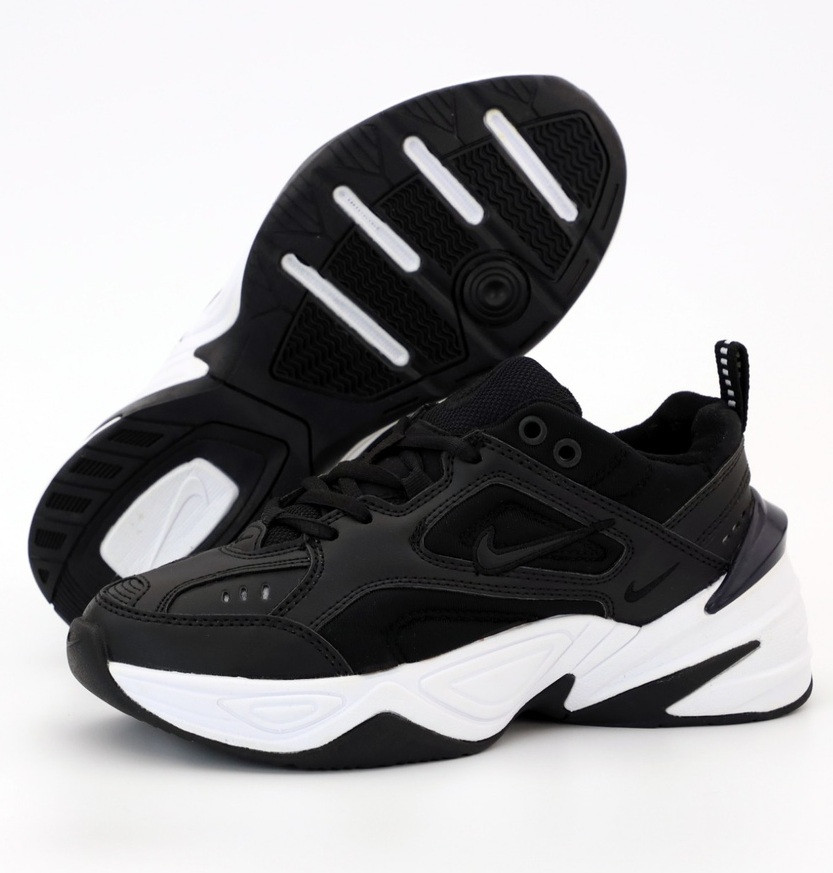 Жіночі кросівки Nike m2k tekno чорні з білим 36-45р осінь-весна. Живе фото. топ
