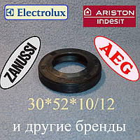Сальник 30*52*10/12 "WLK" для пральної машини Зануссі, Electrolux, Indesit, Ariston і...