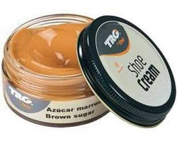 Крем-фарба для взуття та виробів зі шкіри Trg Shoe Cream, 50 мл, 120 Brown Sugar (карамель)