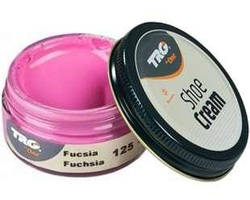 Крем-фарба для взуття та виробів зі шкіри Trg Shoe Cream, 50 мл, 125 Fuchsia (фуксія)