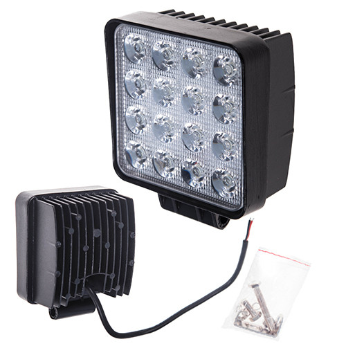 Фара прожектор LML-K1748M (16led*24w) 85mm*85mm 2шт (K1748 M)