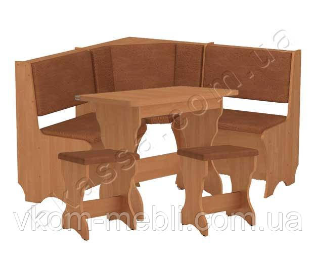 Кухонний куточок Еквадор комплект (стіл КС-3 розкладний+диван+2 табурета Т1), фото 1