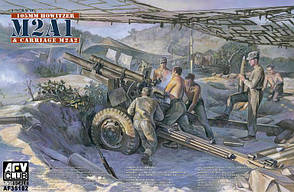 U. S. WWII LATE VERSION 105mm HOWITZER M2A1 & CARRIAGE M2A2. 1/35 AFV CLUB 35182