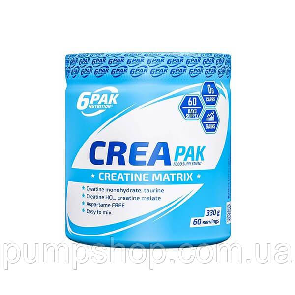 Креатинова суміш 6PAK Nutrition CREA Pak 330 г (60 порц.)