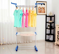 Сушарка для білизни Cloth Rack, Складна вішалка для одягу,Вертикальна пересувна сушарка, фото 3