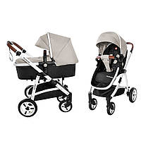 Коляска универсальная CARRELLO Fortuna CRL-9001/1 Peanut Beige 2в1 c матрасом +дождевик