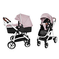 Коляска универсальная CARRELLO Fortuna CRL-9001/1 Coral Pink 2в1 c матрасом +дождевик