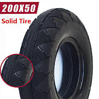 Покрышка JIUMA 200х50 (200-50 Sol) (Solid Tire) литая для самоката, инвалидной коляски.