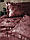 Постільна білизна полуторна First Choice Clover Bordo жаккард сатин Туреччина 160х220 см, фото 2