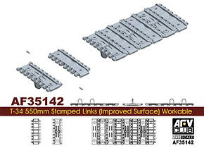 Робочі траки для збірної моделі танка Т-34/85 550 мм. 1/35 AFV CLUB 35142, фото 3