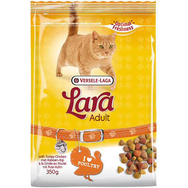 Сухий корм Lara Adult with Turkey & Chicken для кішок з куркою та індичкою 350 г