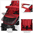 Коляска дитяча M 3409L «FAVORIT» Crimson, прогулянкова, колеса 4 шт., червона, фото 4