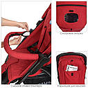 Коляска дитяча M 3409L «FAVORIT» Crimson, прогулянкова, колеса 4 шт., червона, фото 6