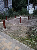 Засыпана цемент песчаная смесь приварены наголовники