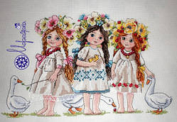 Набір для вишивання хрестиком "Подружки" Меренка