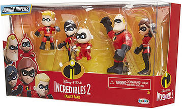 Набір фігурок The Incredibles 2 Family 5-Pack Junior Supers Action Figures, фото 2