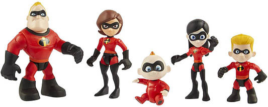 Набір фігурок The Incredibles 2 Family 5-Pack Junior Supers Action Figures, фото 2