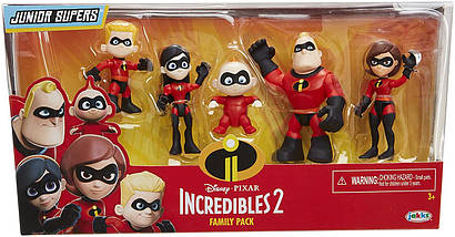 Набір фігурок The Incredibles 2 Family 5-Pack Junior Supers Action Figures, фото 3