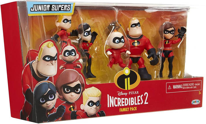 Набір фігурок The Incredibles 2 Family 5-Pack Junior Supers Action Figures, фото 2