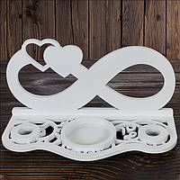 Потрійний свічник із дерева (арт. SD-00109)