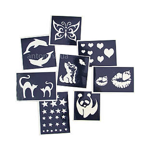 Трафарети для тату "Антоніна" з катал.№1 (3-х шарові)