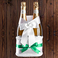 Кошик для пляшок шампанського на 2 пляшки, зелений колір (арт. BFB-10)
