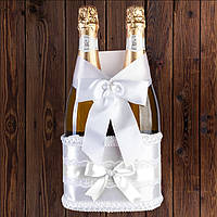 Кошик для пляшок шампанського на 2 пляшки, білий колір (арт. BFB-11)
