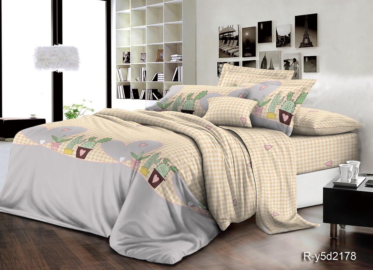 Постільна білизна ранфорс Кактусове серце, фото 1