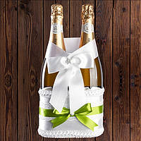 Кошик для пляшок шампанського на 2 пляшки, оливковий колір (арт. BFB-23)