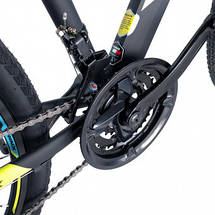 Велосипед TRINX M100 26"x15" Matt Black-Blue-Yellow, фото 5