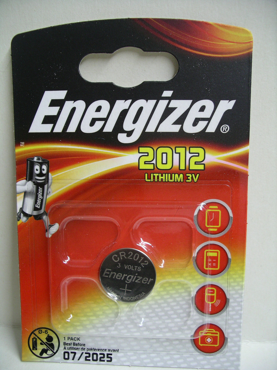 Батарейка Energizer Lithium 3V CR2012 - фото 1 - id-p1147124820