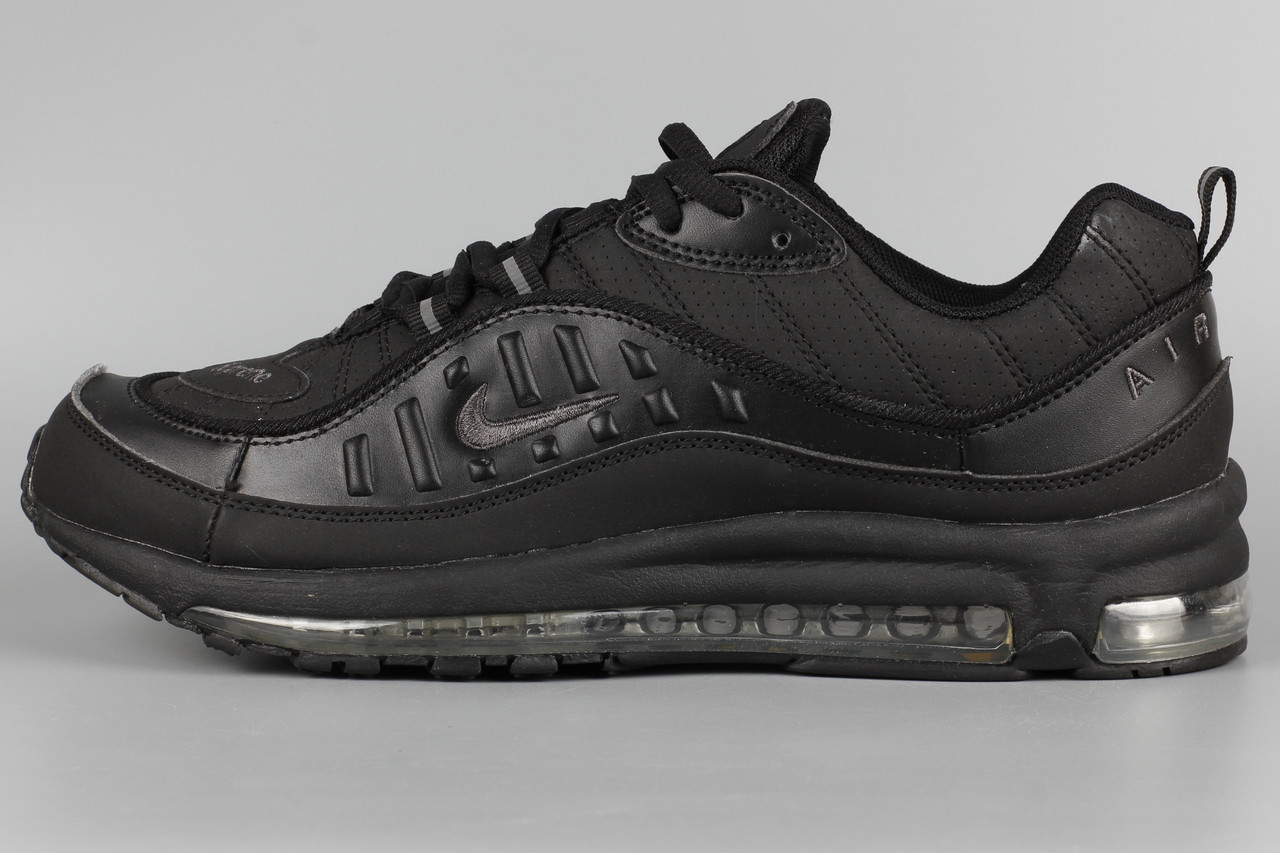 Кросівки чоловічі шкіряні чорні Air Max Supreme A387-1 Розміри 41, 44, 46 маломір на розмір