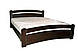 Ліжко двоспальне дерев'яне біле Мілан 160*200, вільха масив, фото 10