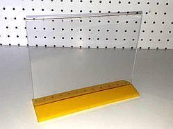 МенюХолдер А4 горизонтальний (210х297мм, акрил 1.8 мм + жовта 1N870 основа 3 мм)