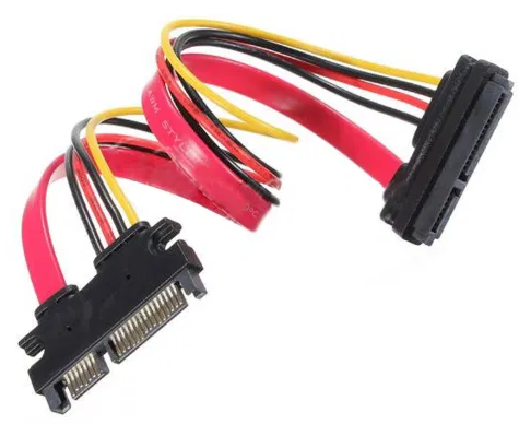 Кабель подовжувач 30/50 см 22-pin (7+15) SATA Male to Female DATA/Power