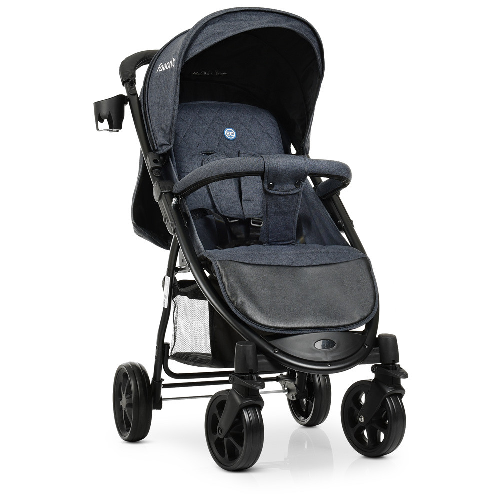 Коляска дитяча M 3409L «FAVORIT» Dark Gray, прогулянкова, колеса 4 шт., темно-сіра