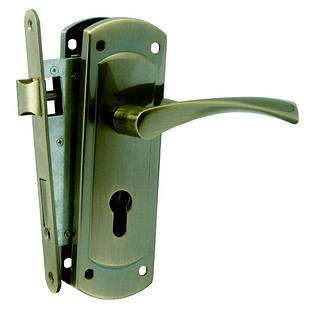 Замок врізний із ручками Kedr Class 1423 AB (б/секр із відповідною)