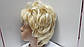 Перука штучні волосся, коротка стрижка русявий Золотистий блондин, фото 2